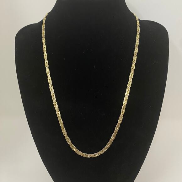 Kendra Scott CARSON Chain 14K Gold Over Brass Flat Twisted Rope Necklace 18"L - Picture 1 of 10